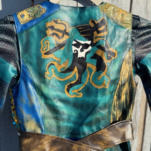 Disney Parks Descendants Uma Costume Girl’s 5/6 Youth Pirate Leather Jacket Belt - Picture 10 of 16